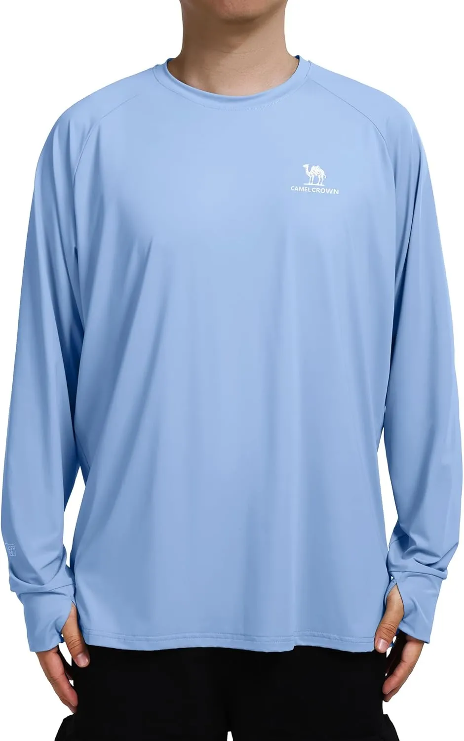 Mens Sun Protection Shirts UV SPF UPF 50  Long Sleeve Rash Guard Fishing Running Swim T-Shirt Quick-Dry Lightweight