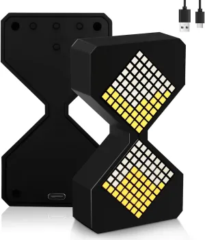 Mesen LED Digital Electronic Hourglass Gravity Sensing Timer, Digital Hourglass, 1-30 Minutes Sand Time Can Set Any Minute, with 128 LED Lights, DIY Electronic Timer for Kitchen, Room Home Decor