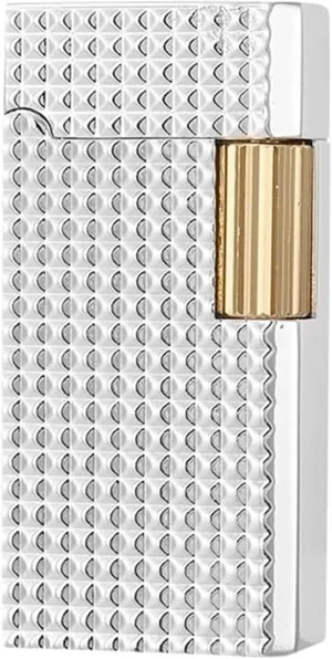 Metal Grinding Wheel Kerosene Lighter, Flint Wheel Soft Flame Lighter, Brass Lighter, Classic Flip Cover, Turn-On Sound, High-End Retro Collection Gift for Men Dad Husband(Silver)
