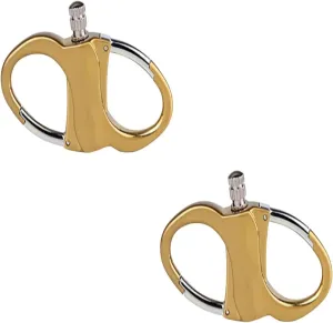Metal Keychain Lighter, Multifunctional Outdoor Adventure Metal Keychain Lighters, Permanent Match Infinity Kerosene Refillable Lighter, Portable Waterproof Flint Fire Starter Match (2, Golden)