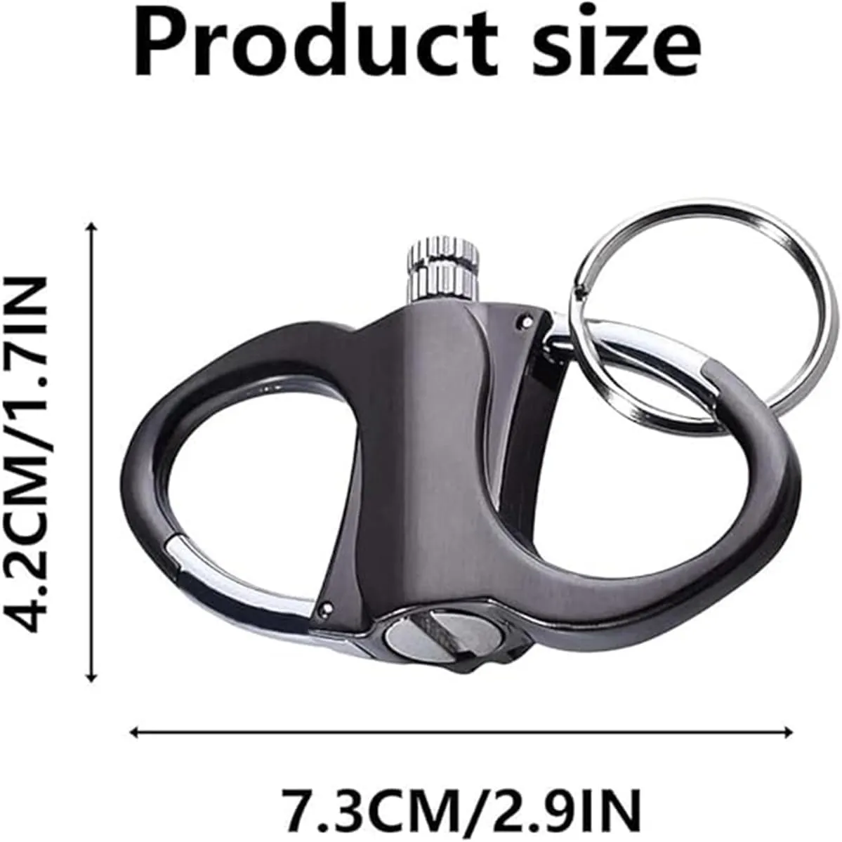 Metal Keychain Lighter,Lighter Hidden in Key Chain,Waterproof Fire Starter Key Ring,Novelty Permanent Match,for Outdoor (Silver, 1 pcs)