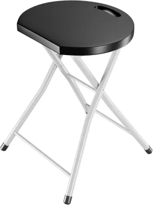 MIDDOW SILKYDRY Folding Stool, 28'' Foldable Counter Bar Stools for Adults Portable with Handle, Heavy Duty Metal Collapsible Stool Chair Barstools for Kitchen, Outdoor & Camping, 330 lbs Capacity