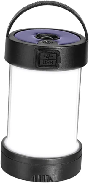 Mikikit Portable Searchlight LED Solar Lights Camping Rechargeable Tent Light Camping Lanterns Camping Lighting Tent Lamp Camping Lights Outdoor Solar Lights Flashlight Camping Black