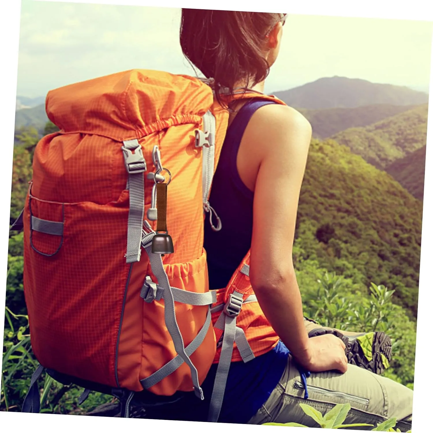 Milisten Mountain Climbing Bear Canister Pour Alarm Outside Cowbell Hiking Bell for Outdoor Whistles Holder Chime