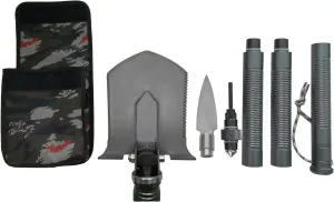 Military Portable Folding Shovel for Comping Hiking,Off Road,Gardening,Survival Shovel with Tactical Pack (960, Grey)