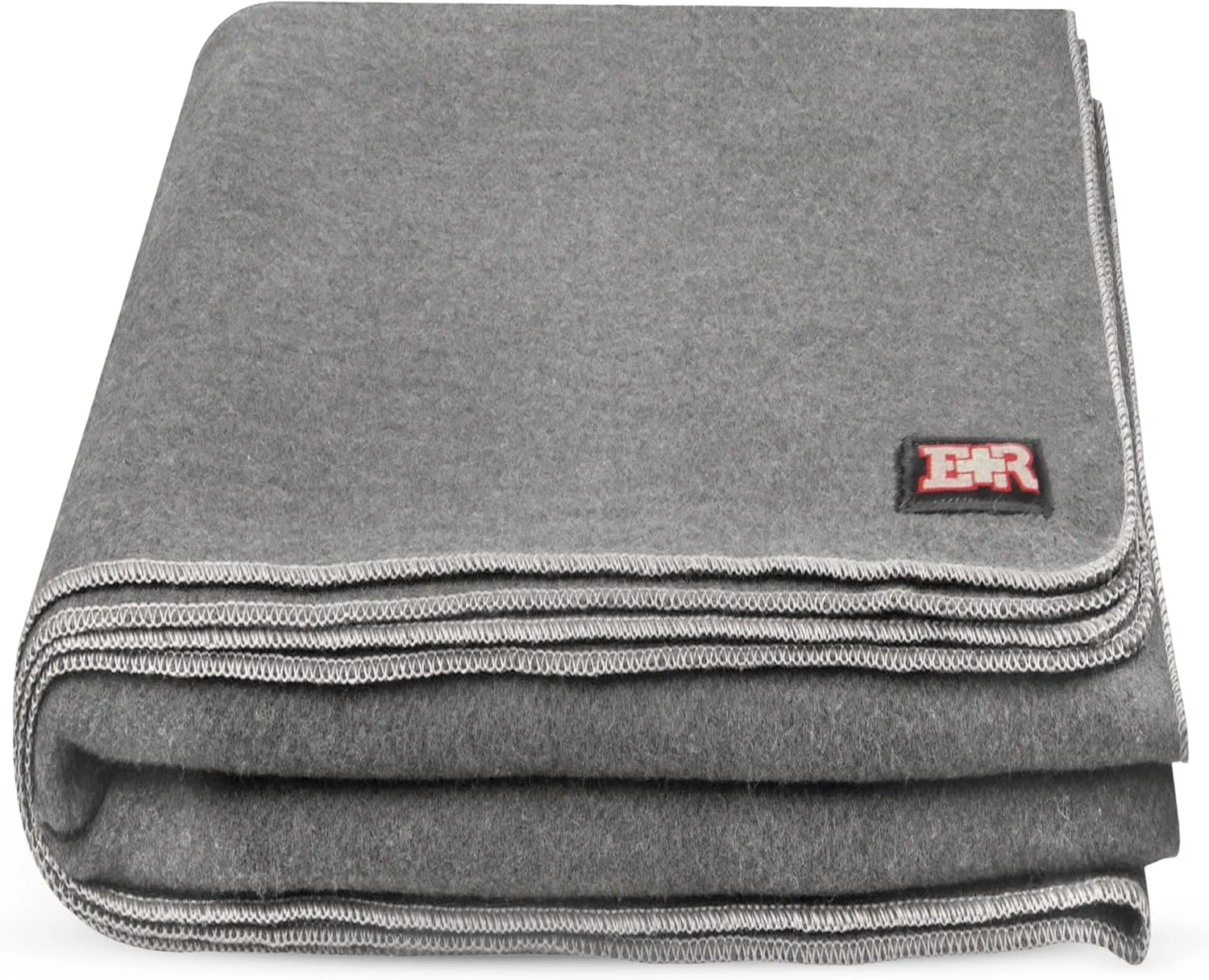 Military Wool Blanket - 95% Wool, Washable, Perfect for Outdoors, Camping, Picnics, Travel, Car & Bushcraft Emergency Blanket, 96" x 96" 6.65 lbs. - Grey - Queen Size