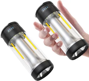Mini Camping Lantern Flashlight Rechargeable Magnetic Hanging White/Warm/Red SOS Light for Emergencies Power Outages