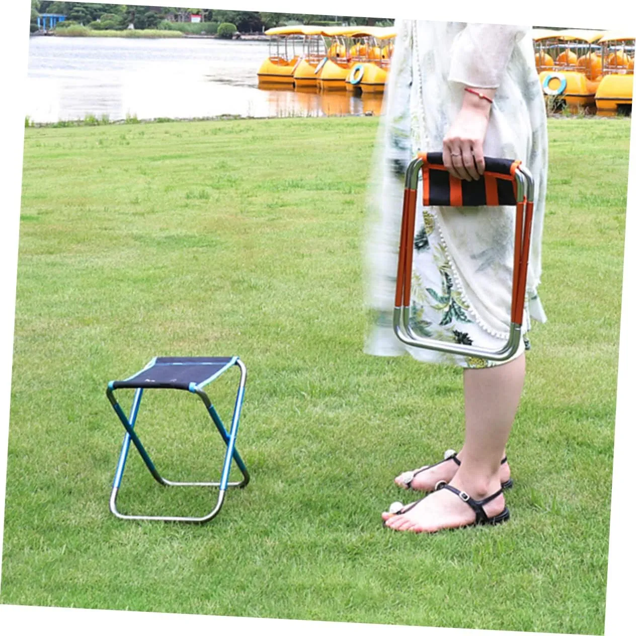Mini Folding Chair Camping Stool Portable Beach Stool for Outdoor Activities