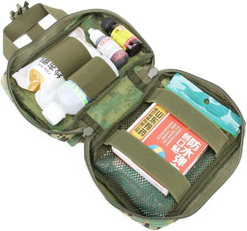 MOLLE Tactical First Aid Pouch Emergency Bag EMT Gear EDC Storage Trauma Kit Pouch Admin Pouch for Hunting Outdoor