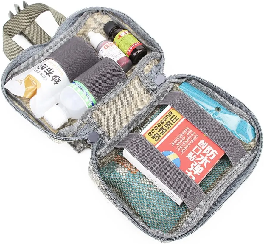 MOLLE Tactical First Aid Pouch Emergency Bag EMT Gear EDC Storage Trauma Kit Pouch Admin Pouch for Hunting Outdoor