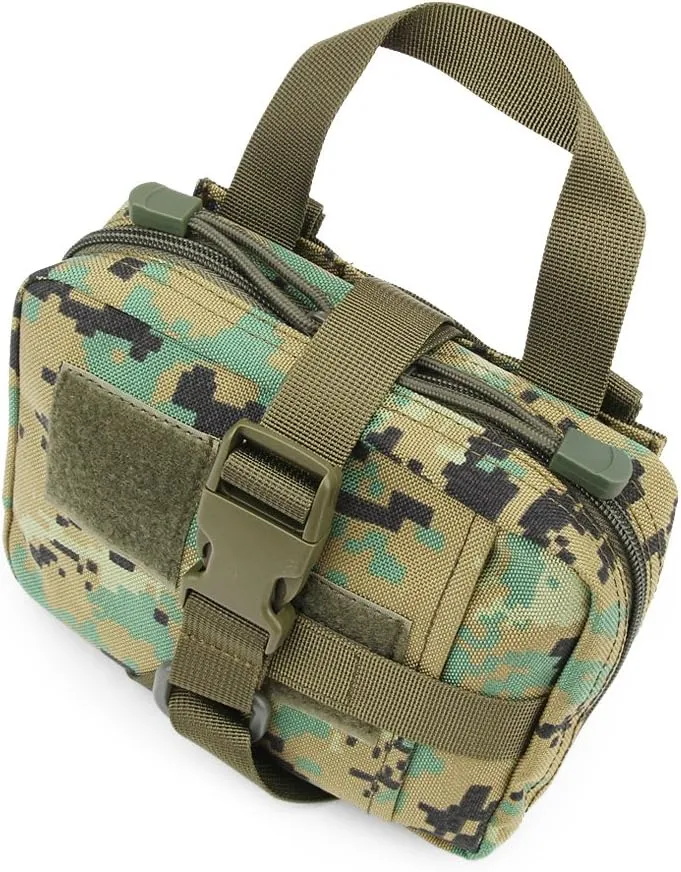 MOLLE Tactical First Aid Pouch Emergency Bag EMT Gear EDC Storage Trauma Kit Pouch Admin Pouch for Hunting Outdoor
