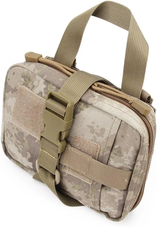 MOLLE Tactical First Aid Pouch Emergency Bag EMT Gear EDC Storage Trauma Kit Pouch Admin Pouch for Hunting Outdoor
