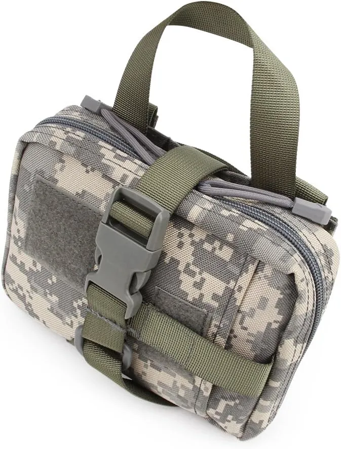 MOLLE Tactical First Aid Pouch Emergency Bag EMT Gear EDC Storage Trauma Kit Pouch Admin Pouch for Hunting Outdoor