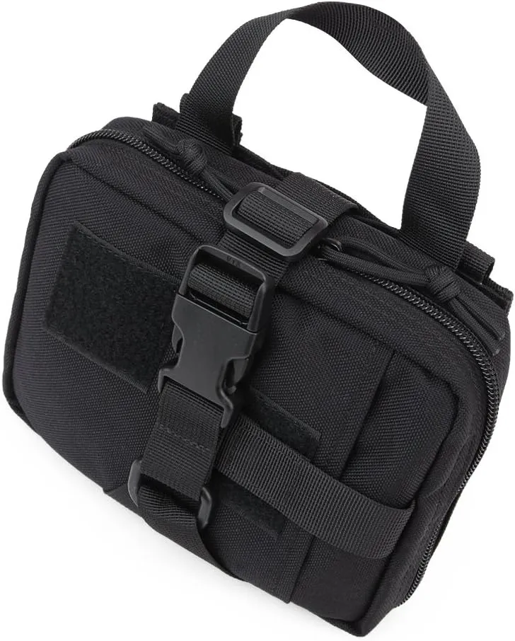 MOLLE Tactical First Aid Pouch Emergency Bag EMT Gear EDC Storage Trauma Kit Pouch Admin Pouch for Hunting Outdoor