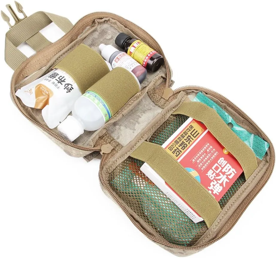 MOLLE Tactical First Aid Pouch Emergency Bag EMT Gear EDC Storage Trauma Kit Pouch Admin Pouch for Hunting Outdoor