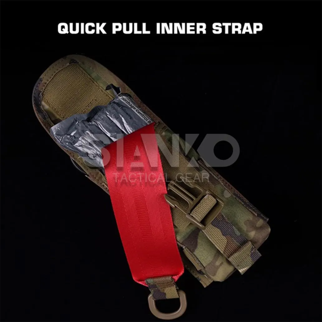 MOLLE Tactical IFAK Pouch,Compact Quick Release First Aid Kit,Outdoor Sport Hunting Airsoft Gear Medical Emergency EMT Bag