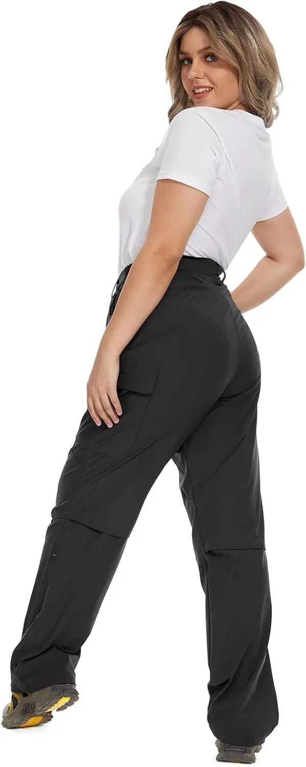 Moosehill Women's-Hiking-Pants-Cargo-Quick-Dry-Stretch-Lightweight Work Outdoor Pants with 5 Deep Pockets