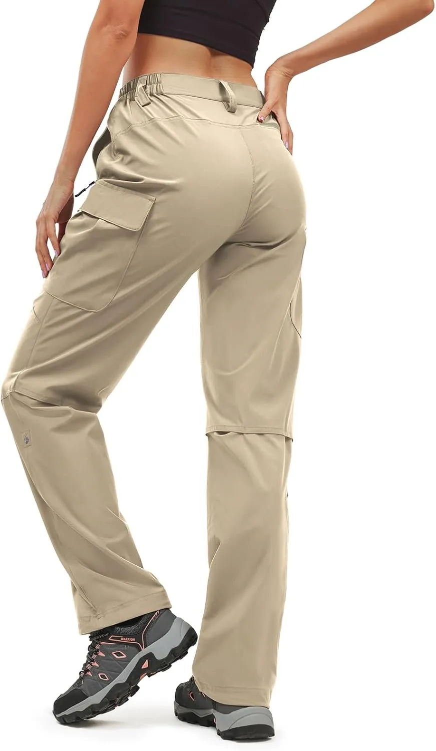 Moosehill Women's-Hiking-Pants-Cargo-Quick-Dry-Stretch-Lightweight Work Outdoor Pants with 5 Deep Pockets