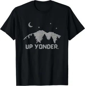 Mountain Range Hiking Camping Vintage Men Women Up Yonder T-Shirt