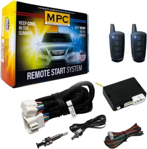 MPC 2-Way Remote Start Kit for 2012-2014 Toyota Yaris G-Key ONLY - with T-Harness - Firmware Preloaded - Includes (2) Extended Range 4-Button 2-Way Remotes - Up to 3,000 ft