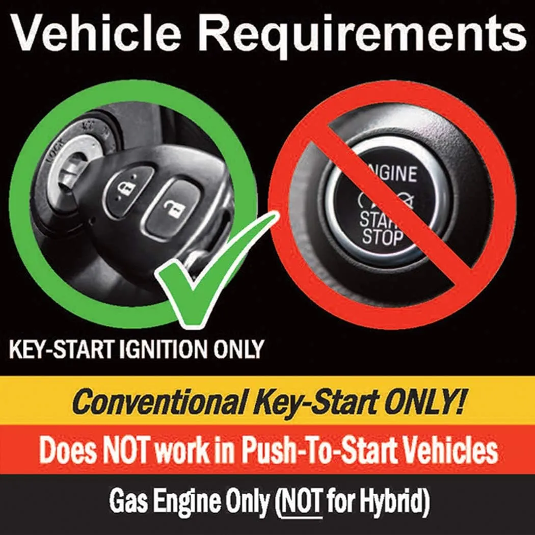 MPC 4-Button Remote Starter Compatible with 2013-2016 Ford Taurus - T-Harness - Includes (2) 4-Button Extended Range Remotes - Up to 3,000 ft - Firmware Preloaded - USA Tech Support