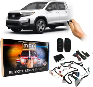 MPC Plug N Play Remote Starter Compatible with Honda Ridgeline 2017-2023 |Gas| |Push to Start| with T-Harness - (2) Extended Range 4-Button 2-Way Remotes - Up to 1,500 ft