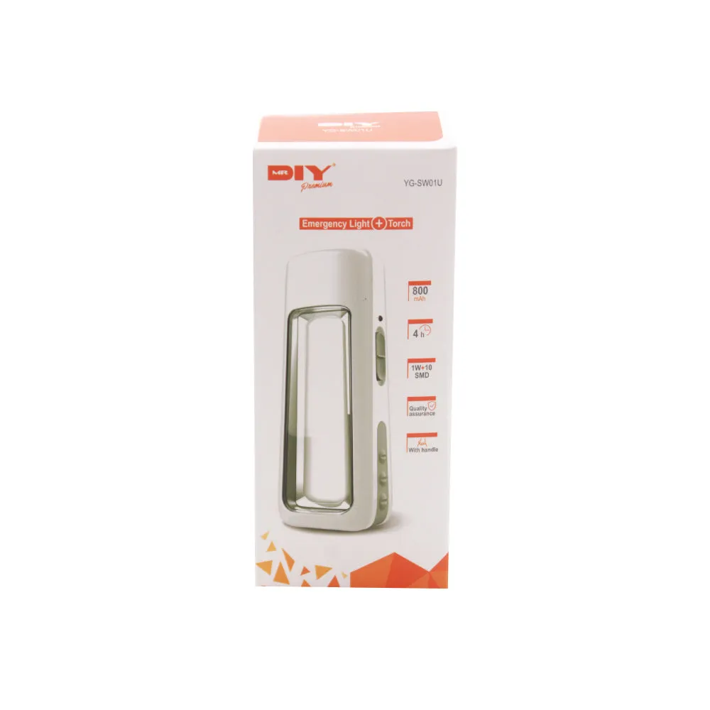(MR.DIY) Rechargeable Emergency Light and Torch Light YG-SW01U