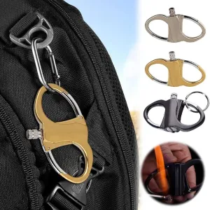 MUGUOY Metal Keychain Lighter - Lighter Hidden in Key Chain Permanent Match Waterproof Fire Starter Key Ring for Camping