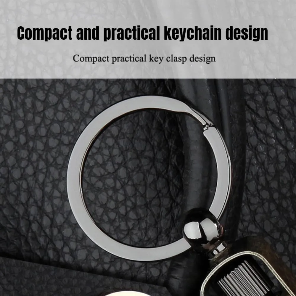 Multi-Function Stainless Steel Lighter Keychain - Wind/Waterproof 10,000-Strike Fire Starter, Compact Durable Outdoor