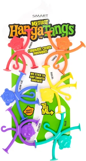 My First HangaTangs: 6-Pack of Curiously Clever Playthings Made from Food-Grade Silicone for Ages 1  