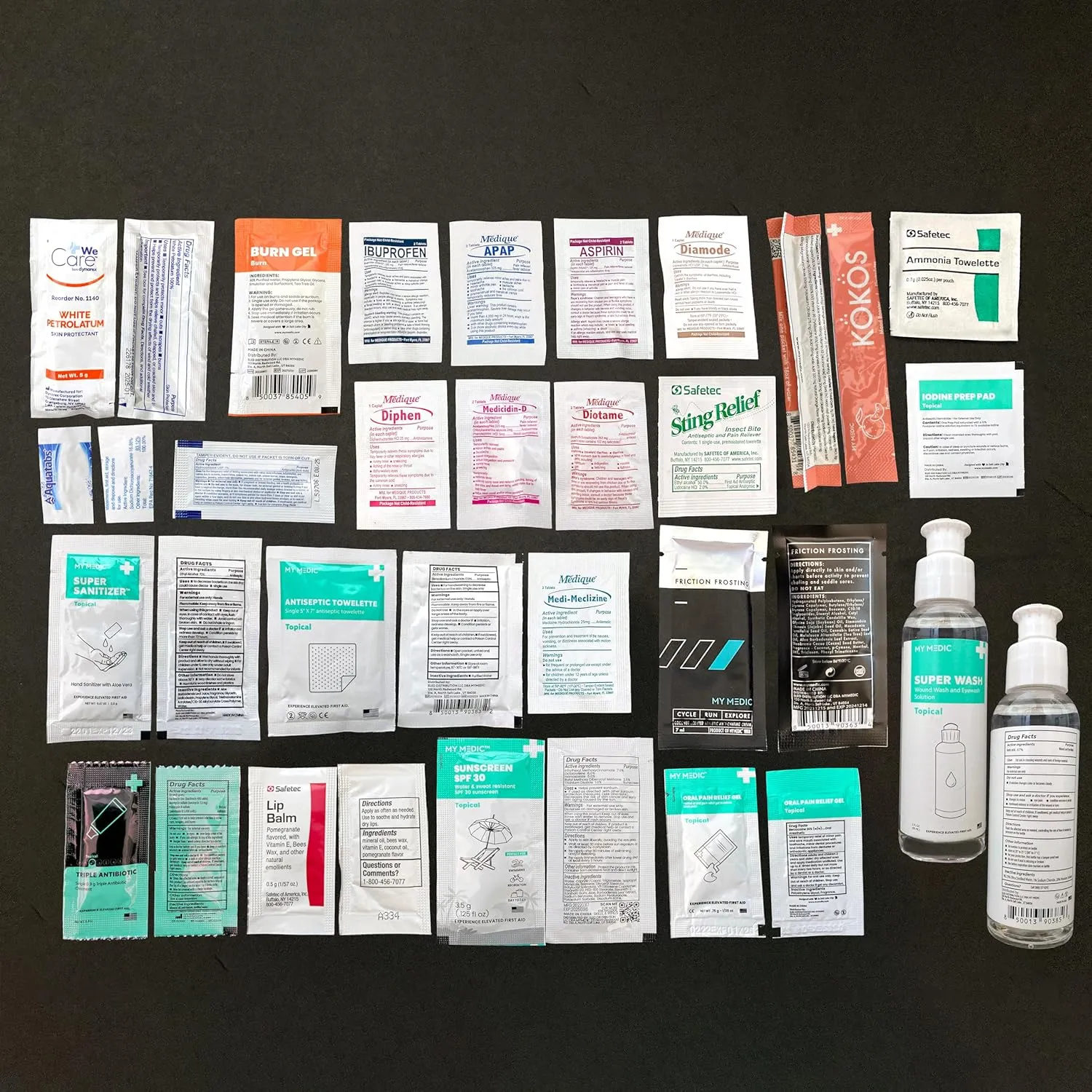 MY MEDIC MyFAK PRO Ifak First Aid Kit - 140 Life Saving Trauma and Medical Items - HSA FSA Eligible Survival Kit for Camping or Your Car - Black