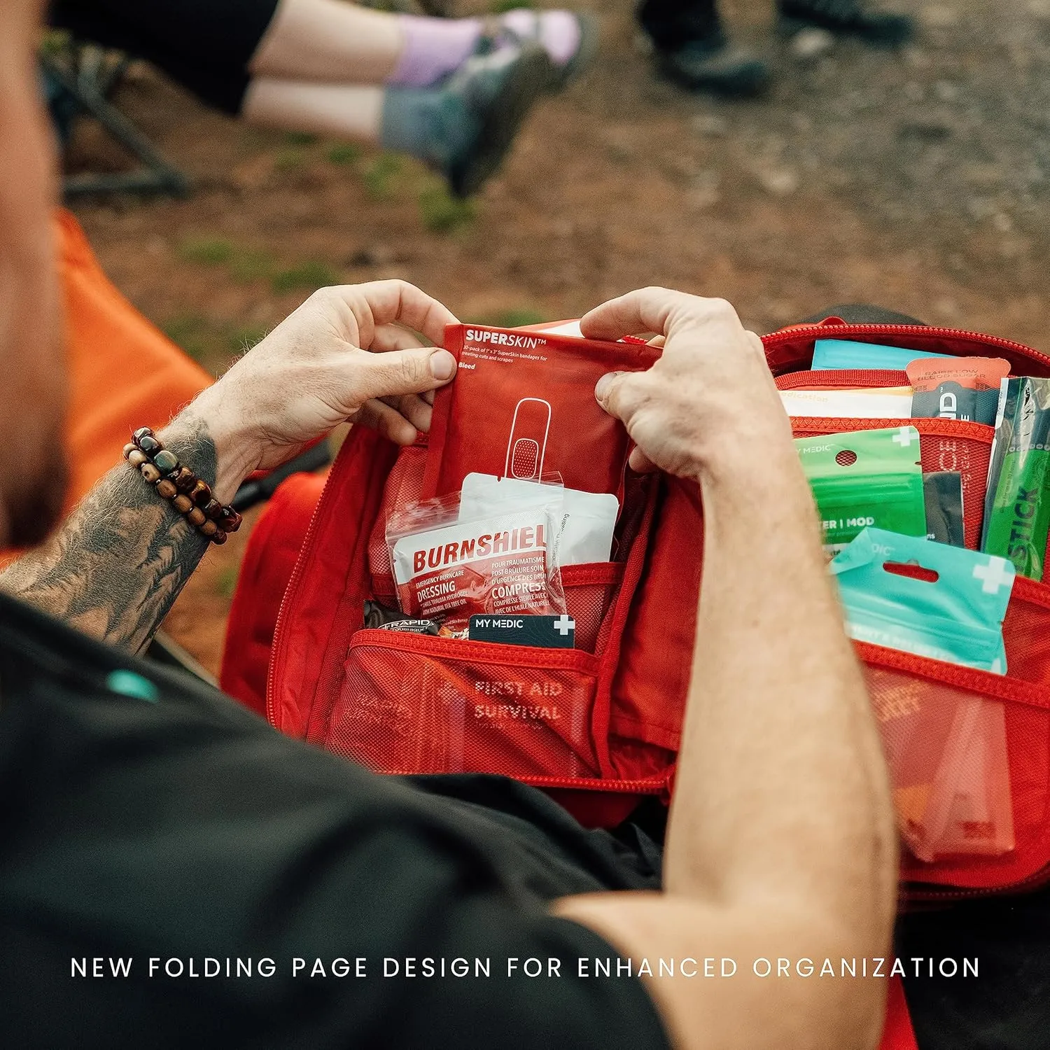 MY MEDIC MyFAK Standard Ifak First Aid Kit - 132 Life Saving Trauma and Medical Items - HSA FSA Eligible Survival Kit for Camping or Your Car - Black