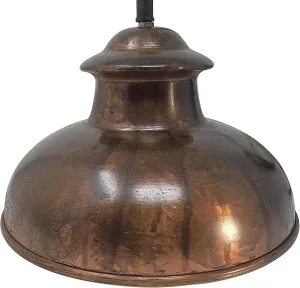 MY SWANKY HOME Farmhouse Rustic Barn Metal Pendant Light Hanging Fixture Oxidized Copper Bronze