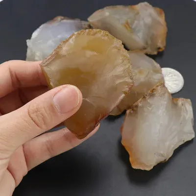Natural Flint Fire Tool, Camping Survival in the Wild, Fire Sickle, Fire Stone, Outdoor Tool, New, 5Pcs