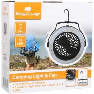 Nature's Lodge Camping Light & Fan