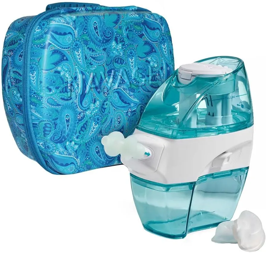 Navage Starter Bundle - Nasal Irrigation System With Nose Cleaner, 30 SaltPods and Paisley Travel Case