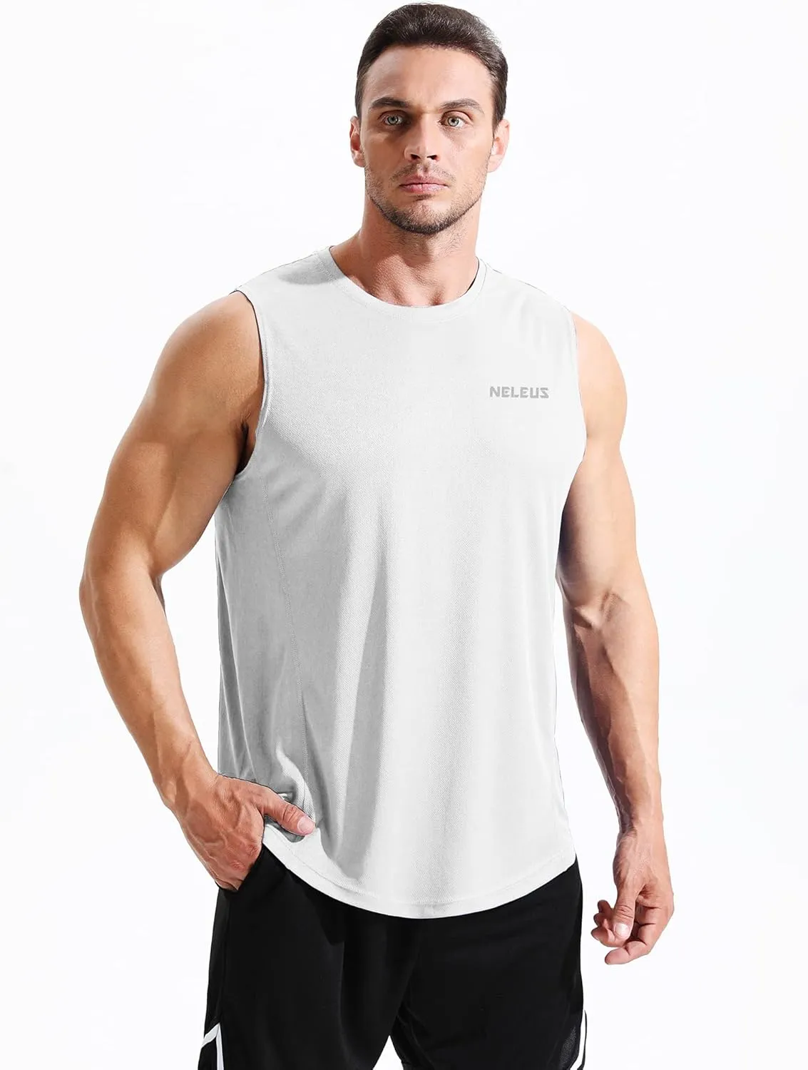 NELEUS Men's Dry Fit Workout Running Muscle Tank Top