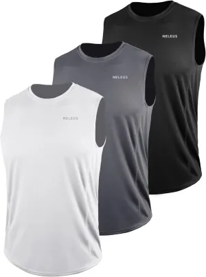 NELEUS Men's Dry Fit Workout Running Muscle Tank Top