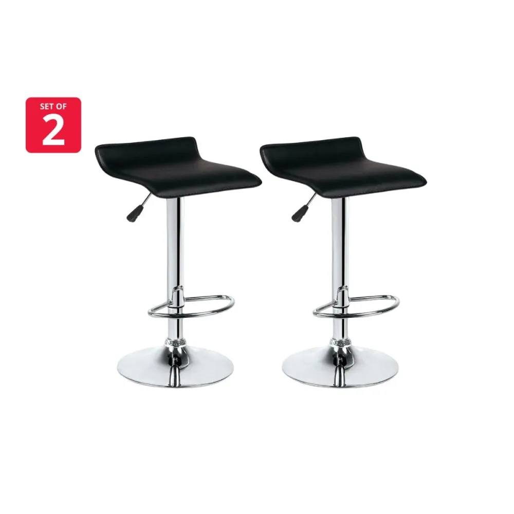 NEW Kitchen Counter Bar Stool 2 Pack Flat Top Black 38.5cm Indoor Furniture