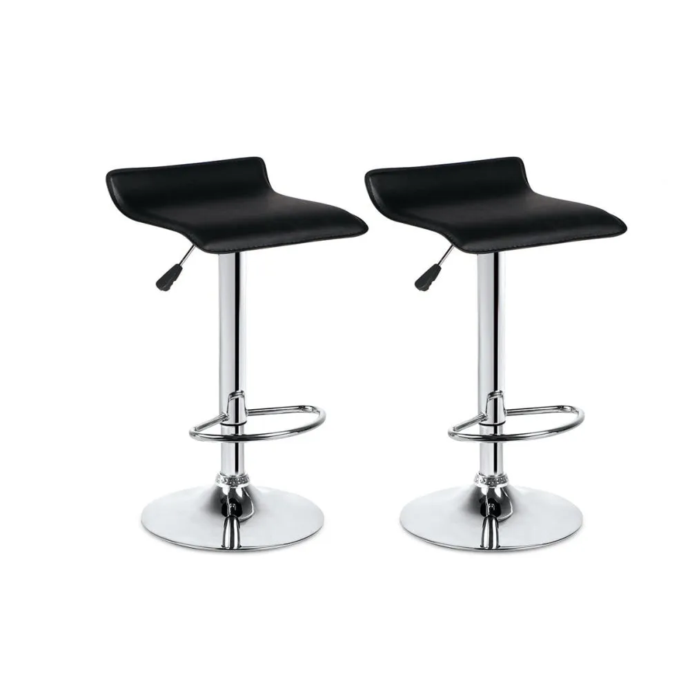 NEW Kitchen Counter Bar Stool 2 Pack Flat Top Black 38.5cm Indoor Furniture