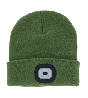 Night Scope Rechargeable LED Beanie Olive