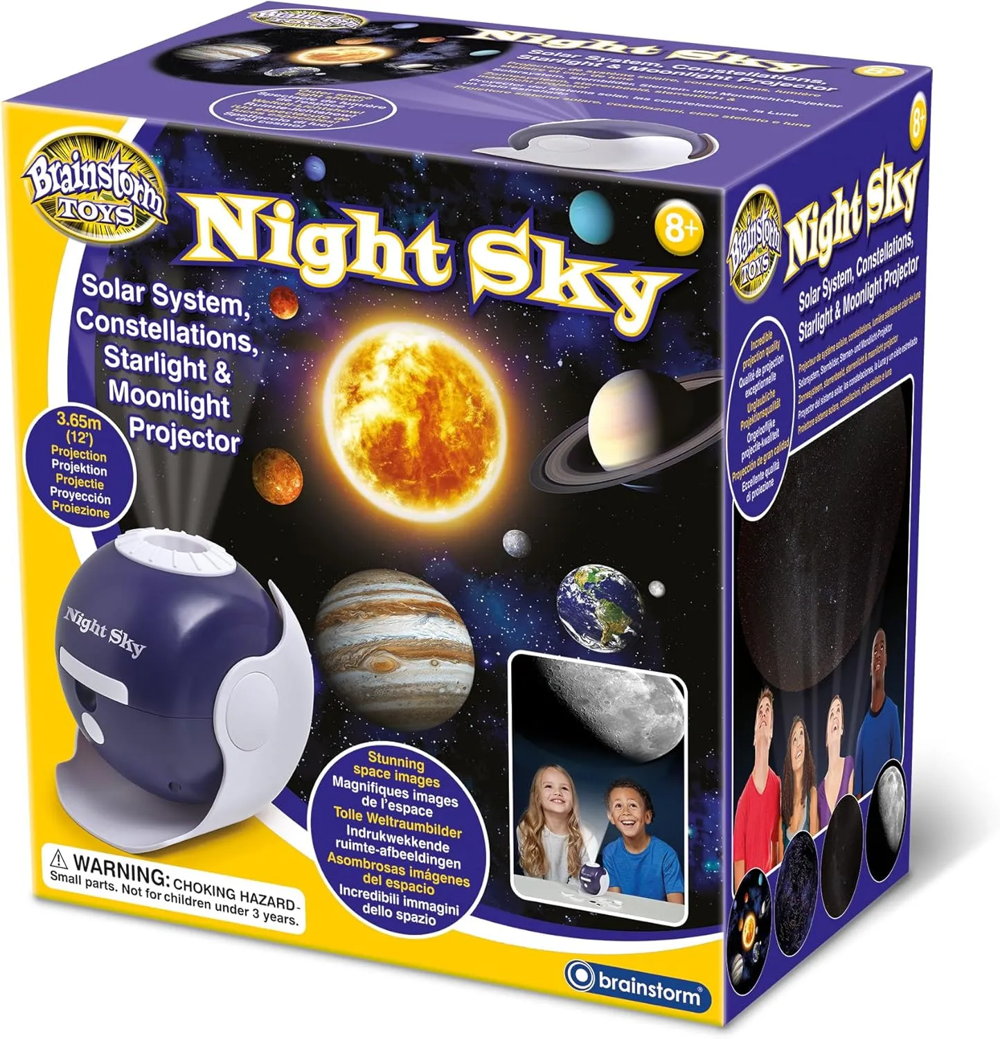 Night Sky Projector - Solar System, Constellations, Starlight & Moonlight Projector - 12' Projection