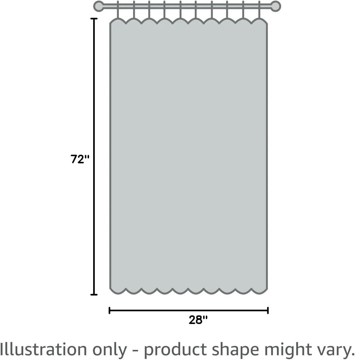No. 918 Emily Sheer Voile Rod Pocket Door Sidelight Curtain Panel, 28" x 72", White