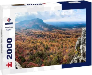Noah Jigsaw Puzzle Hanging Rock State Park, North Carolina. Cliffs, Plateaus, with Rock Climbing, Lake Fishing, Swimming, Camping, Hiking 2000 Pieces