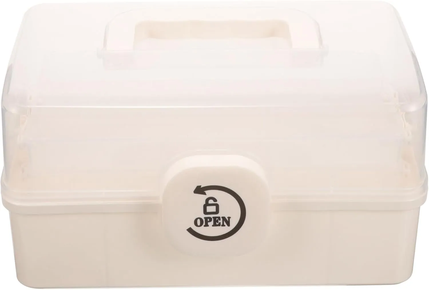 NOLITOY 1pc Portable Medicine Storage Box Large Capacity Family Aid Case Removable Tray Material for Home Travel and Outdoor Use Transparent