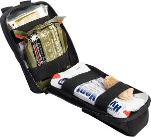 North American Rescue ROO M-FAK First Aid Kit (Black) NAR First Responders Compact Bag Medical Kits with C-A-T Tourniquet, Chest Seal, ETD, Gauze (80-1049)
