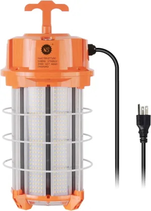 NS 250W LED Temporary Work Light 37,500 Lumens Construction Lights 5000K Portable High Lumen Super Bright Durable Job Site Lighting with ON/Off Button for Indoor and Outdoor Area Lighting