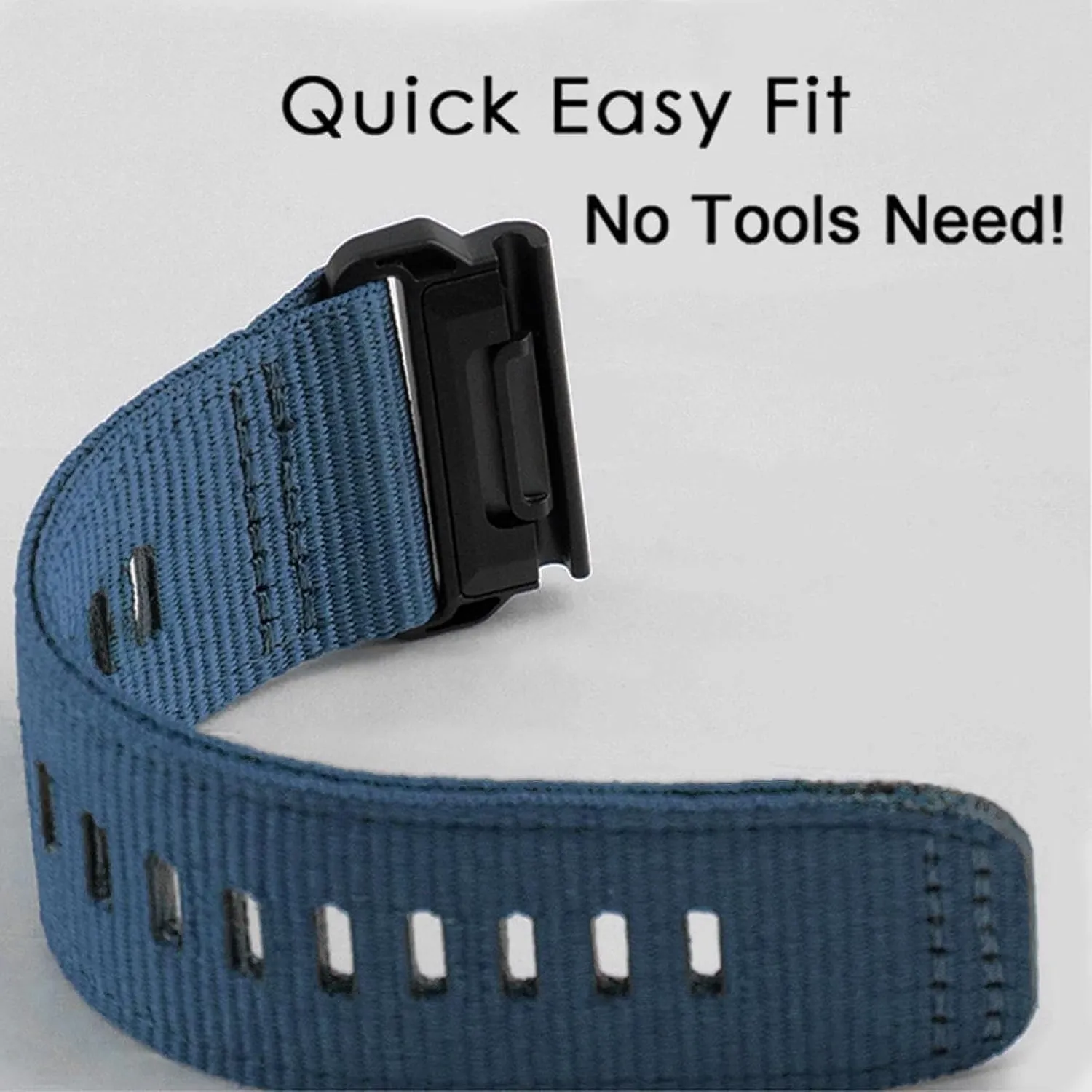 Nylon Watch Bands For Garmin Fenix 7X/6X/5X/Enduro 2, Quick Fit 26mm Adjustable Woven Nylon Sports Wrist Strap with Stainless Steel Clasp for Tactix 7 Pro
