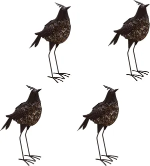 Oakland Living Four 20.3 inch Indoor/Outdoor Animal Bird Statue with Solar Light