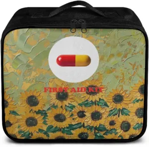 Oil Art Sunflower Print Medical kit Bag Empty-First Aid Kit-Medicine Organizer Bag-Medkit-Trauma Aid Kit,Camping-Hiking-Hunting Gear, Essential for Travel and Outdoor Activities (Bag Only)